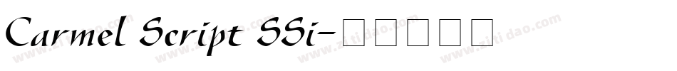 Carmel Script SSi字体转换